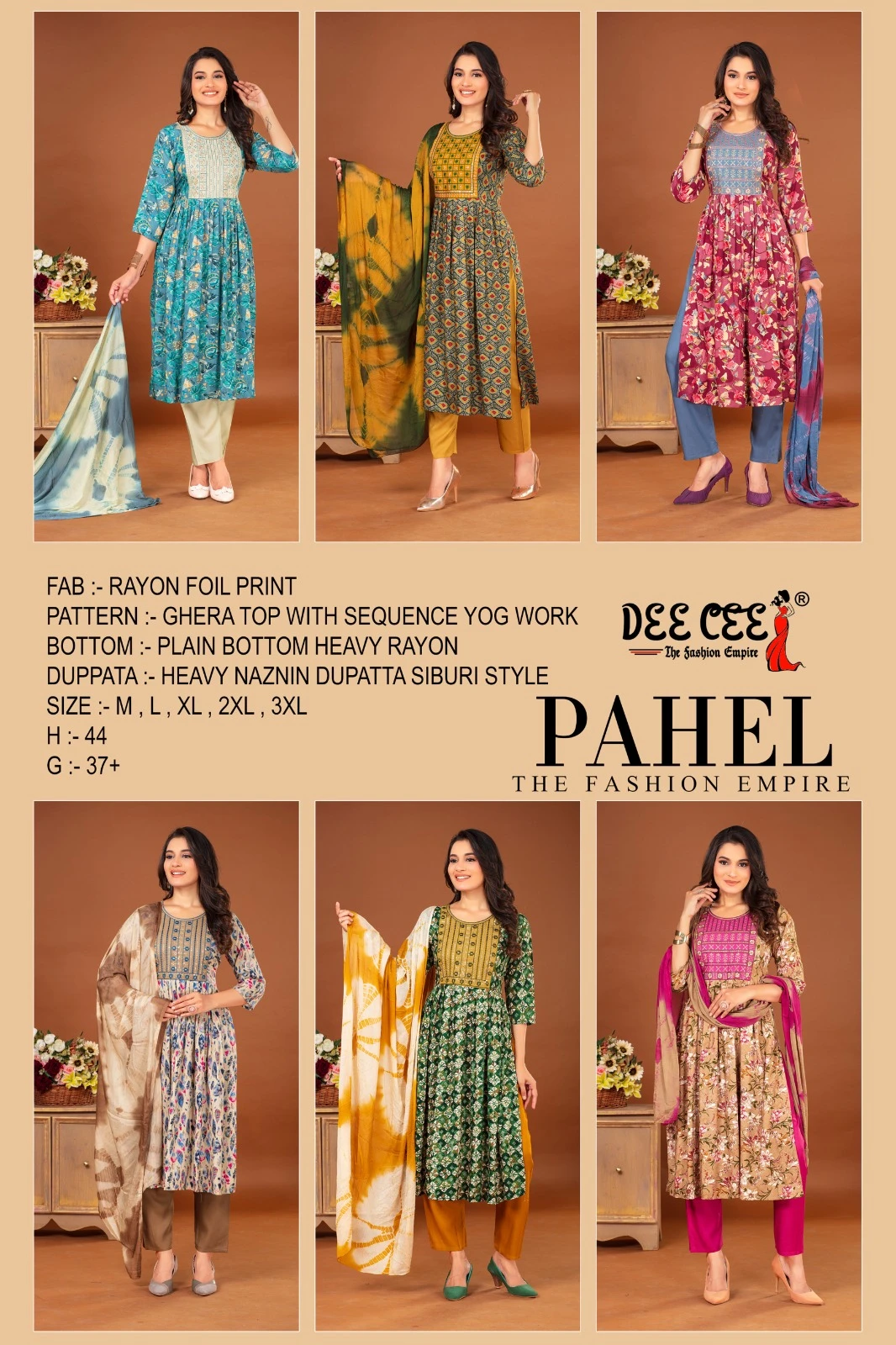 Deecee Pahel Rayon Foil Print Wholesale Readymade Salwar Suit Catalog — Wholesale Salwar Suits, MPA wholesale from Surat — view 7